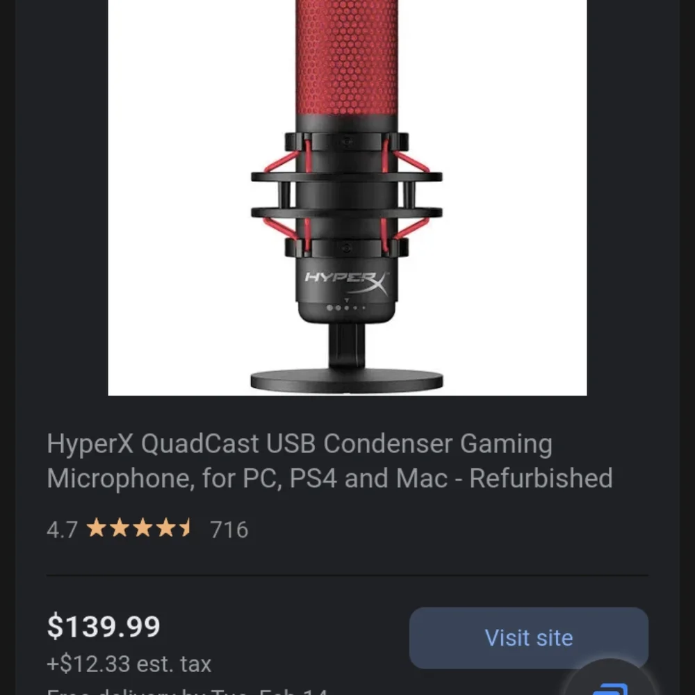 HyperX Quadcast USB microphone